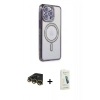 MARSİLYAN™- iPhone 14 Pro Max Kılıf Zirve Doku Prime - Şeffaf Pasifik Cam Ekran Koruyucu + Raze Metal Kamera Lens - GD