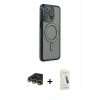 MARSİLYAN™- iPhone 14 Pro Max Kılıf Zirve Doku Prime - Şeffaf Pasifik Cam Ekran Koruyucu + Raze Metal Kamera Lens - GD