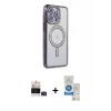 MARSİLYAN™- iPhone 14 Pro Max Kılıf Zirve Doku Prime - Şeffaf Royal Nano Ekran Koruyucu + Bilvis Titan Kamera Lens - DNMR
