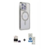 MARSİLYAN™- iPhone 14 Pro Max Kılıf Zirve Doku Prime - Şeffaf Royal Nano Ekran Koruyucu + Bilvis Titan Kamera Lens - DNMR