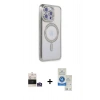 MARSİLYAN™- iPhone 14 Pro Max Kılıf Zirve Doku Prime - Şeffaf Royal Nano Ekran Koruyucu + Bilvis Titan Kamera Lens - GS