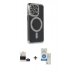 MARSİLYAN™- iPhone 14 Pro Max Kılıf Zirve Doku Prime - Şeffaf Royal Nano Ekran Koruyucu + Bilvis Titan Kamera Lens - DNMR