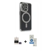 MARSİLYAN™- iPhone 14 Pro Max Kılıf Zirve Doku Prime - Şeffaf Royal Nano Ekran Koruyucu + Bilvis Titan Kamera Lens - GS