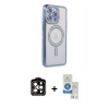 MARSİLYAN™- iPhone 14 Pro Max Kılıf Zirve Doku Prime - Şeffaf Royal Nano Ekran Koruyucu + PVD Metal Kamera Lens - TU