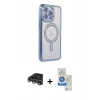 MARSİLYAN™- iPhone 14 Pro Max Kılıf Zirve Doku Prime - Şeffaf Royal Nano Ekran Koruyucu + Raze Metal Kamera Lens - GS