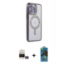 MARSİLYAN™- iPhone 14 Pro Max Kılıf Zirve Doku Prime - Siyah 18D Cam Ekran Koruyucu + Bilvis Titan Kamera Lens - GS