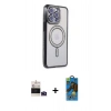 MARSİLYAN™- iPhone 14 Pro Max Kılıf Zirve Doku Prime - Siyah 18D Cam Ekran Koruyucu + Bilvis Titan Kamera Lens - DNMR
