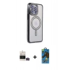 MARSİLYAN™- iPhone 14 Pro Max Kılıf Zirve Doku Prime - Siyah 18D Cam Ekran Koruyucu + Bilvis Titan Kamera Lens - GD