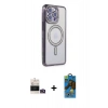 MARSİLYAN™- iPhone 14 Pro Max Kılıf Zirve Doku Prime - Siyah 18D Cam Ekran Koruyucu + Bilvis Titan Kamera Lens - GD