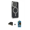 MARSİLYAN™- iPhone 14 Pro Max Kılıf Zirve Doku Prime - Siyah 18D Cam Ekran Koruyucu + Raze Metal Kamera Lens - GD