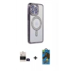 MARSİLYAN™- iPhone 14 Pro Max Kılıf Zirve Doku Prime - Siyah 18D Cam Ekran Koruyucu + Bilvis Titan Kamera Lens - SH
