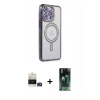 MARSİLYAN™- iPhone 14 Pro Max Kılıf Zirve Doku Prime - Siyah 360 Mat Full Body Arka Koruyucu + Bilvis Titan Kamera Lens - GD