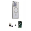 MARSİLYAN™- iPhone 14 Pro Max Kılıf Zirve Doku Prime - Siyah 360 Mat Full Body Arka Koruyucu + Bilvis Titan Kamera Lens - GD