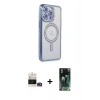 MARSİLYAN™- iPhone 14 Pro Max Kılıf Zirve Doku Prime - Siyah 360 Mat Full Body Arka Koruyucu + Bilvis Titan Kamera Lens - GD