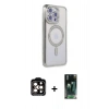 MARSİLYAN™- iPhone 14 Pro Max Kılıf Zirve Doku Prime - Siyah 360 Mat Full Body Arka Koruyucu + PVD Metal Kamera Lens - TU