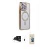 MARSİLYAN™- iPhone 14 Pro Max Kılıf Zirve Doku Prime - Siyah 6D Mat Seramik Hayalet Nano Ekran Koruyucu + Raze Metal Kamera Lens - GS