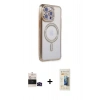MARSİLYAN™- iPhone 14 Pro Max Kılıf Zirve Doku Prime - Siyah 6D Mat Seramik Hayalet Nano Ekran Koruyucu + Bilvis Titan Kamera Lens - SH
