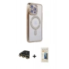 MARSİLYAN™- iPhone 14 Pro Max Kılıf Zirve Doku Prime - Siyah 6D Mat Seramik Hayalet Nano Ekran Koruyucu + Raze Metal Kamera Lens - GD