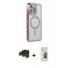 MARSİLYAN™- iPhone 14 Pro Max Kılıf Zirve Doku Prime - Siyah 6D Mat Seramik Hayalet Nano Ekran Koruyucu + Raze Metal Kamera Lens - GD