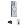 MARSİLYAN™- iPhone 14 Pro Max Kılıf Zirve Doku Prime - Siyah 6D Mat Seramik Hayalet Nano Ekran Koruyucu + Raze Metal Kamera Lens - GS