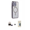 MARSİLYAN™- iPhone 14 Pro Max Kılıf Zirve Doku Prime - Siyah 6D Mat Seramik Hayalet Nano Ekran Koruyucu + Bilvis Titan Kamera Lens - SH