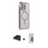MARSİLYAN™- iPhone 14 Pro Max Kılıf Zirve Doku Prime - Siyah 6D Mat Seramik Hayalet Nano Ekran Koruyucu + Raze Metal Kamera Lens - GS
