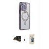 MARSİLYAN™- iPhone 14 Pro Max Kılıf Zirve Doku Prime - Siyah 6D Mat Seramik Hayalet Nano Ekran Koruyucu + Raze Metal Kamera Lens - GD