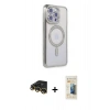 MARSİLYAN™- iPhone 14 Pro Max Kılıf Zirve Doku Prime - Siyah 6D Mat Seramik Hayalet Nano Ekran Koruyucu + Raze Metal Kamera Lens - GD