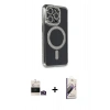MARSİLYAN™- iPhone 14 Pro Max Kılıf Zirve Doku Prime - Siyah Bilvis 3D Mat Cam Ekran Koruyucu + Bilvis Titan Kamera Lens - GD