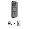 MARSİLYAN™- iPhone 14 Pro Max Kılıf Zirve Doku Prime - Siyah Bilvis 3D Mat Cam Ekran Koruyucu + Bilvis Titan Kamera Lens - DNMR