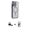 MARSİLYAN™- iPhone 14 Pro Max Kılıf Zirve Doku Prime - Siyah Bilvis 3D Mat Cam Ekran Koruyucu + Bilvis Titan Kamera Lens - DNMR
