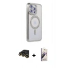 MARSİLYAN™- iPhone 14 Pro Max Kılıf Zirve Doku Prime - Siyah Bilvis 3D Mat Cam Ekran Koruyucu + Raze Metal Kamera Lens - GD