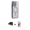 MARSİLYAN™- iPhone 14 Pro Max Kılıf Zirve Doku Prime - Siyah Bilvis 3D Mat Cam Ekran Koruyucu + Raze Metal Kamera Lens - GD