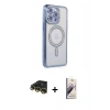 MARSİLYAN™- iPhone 14 Pro Max Kılıf Zirve Doku Prime - Siyah Bilvis 3D Mat Cam Ekran Koruyucu + Raze Metal Kamera Lens - GD