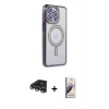 MARSİLYAN™- iPhone 14 Pro Max Kılıf Zirve Doku Prime - Siyah Bilvis 3D Mat Cam Ekran Koruyucu + Raze Metal Kamera Lens - GS