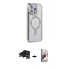 MARSİLYAN™- iPhone 14 Pro Max Kılıf Zirve Doku Prime - Siyah Bilvis 3D Mat Cam Ekran Koruyucu + Raze Metal Kamera Lens - GS