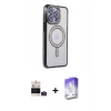 MARSİLYAN™- iPhone 14 Pro Max Kılıf Zirve Doku Prime - Siyah Bilvis 5in1 3D Magic Cam Ekran Koruyucu + Bilvis Titan Kamera Lens - DNMR
