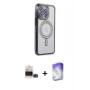 MARSİLYAN™- iPhone 14 Pro Max Kılıf Zirve Doku Prime - Siyah Bilvis 5in1 3D Magic Cam Ekran Koruyucu + Bilvis Titan Kamera Lens - SH