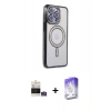 MARSİLYAN™- iPhone 14 Pro Max Kılıf Zirve Doku Prime - Siyah Bilvis 5in1 3D Magic Cam Ekran Koruyucu + Bilvis Titan Kamera Lens - GS