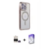 MARSİLYAN™- iPhone 14 Pro Max Kılıf Zirve Doku Prime - Siyah Bilvis 5in1 3D Magic Cam Ekran Koruyucu + Gümüş Bilvis Titan Kamera Lens