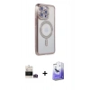 MARSİLYAN™- iPhone 14 Pro Max Kılıf Zirve Doku Prime - Siyah Bilvis 5in1 5D Magic Hayalet Cam Ekran Koruyucu + Bilvis Titan Kamera Lens - GD