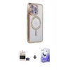 MARSİLYAN™- iPhone 14 Pro Max Kılıf Zirve Doku Prime - Siyah Bilvis 5in1 5D Magic Hayalet Cam Ekran Koruyucu + Bilvis Titan Kamera Lens - GS