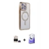 MARSİLYAN™- iPhone 14 Pro Max Kılıf Zirve Doku Prime - Siyah Bilvis 5in1 5D Magic Hayalet Cam Ekran Koruyucu + Bilvis Titan Kamera Lens - DNMR