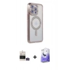 MARSİLYAN™- iPhone 14 Pro Max Kılıf Zirve Doku Prime - Siyah Bilvis 5in1 5D Magic Hayalet Cam Ekran Koruyucu + Bilvis Titan Kamera Lens - GS