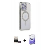MARSİLYAN™- iPhone 14 Pro Max Kılıf Zirve Doku Prime - Siyah Bilvis 5in1 5D Magic Hayalet Cam Ekran Koruyucu + Bilvis Titan Kamera Lens - GD