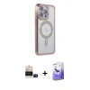 MARSİLYAN™- iPhone 14 Pro Max Kılıf Zirve Doku Prime - Siyah Bilvis 5in1 5D Magic Hayalet Cam Ekran Koruyucu + Bilvis Titan Kamera Lens - SH