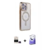 MARSİLYAN™- iPhone 14 Pro Max Kılıf Zirve Doku Prime - Siyah Bilvis 5in1 5D Magic Hayalet Cam Ekran Koruyucu + Bilvis Titan Kamera Lens - GD