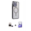 MARSİLYAN™- iPhone 14 Pro Max Kılıf Zirve Doku Prime - Siyah Bilvis 5in1 5D Magic Hayalet Cam Ekran Koruyucu + Bilvis Titan Kamera Lens - DNMR