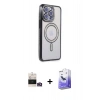 MARSİLYAN™- iPhone 14 Pro Max Kılıf Zirve Doku Prime - Siyah Bilvis 5in1 5D Magic Hayalet Cam Ekran Koruyucu + Bilvis Titan Kamera Lens - GD