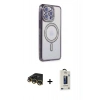 MARSİLYAN™- iPhone 14 Pro Max Kılıf Zirve Doku Prime - Siyah Bilvis Hayalet Cam Ekran Koruyucu + Raze Metal Kamera Lens - GD